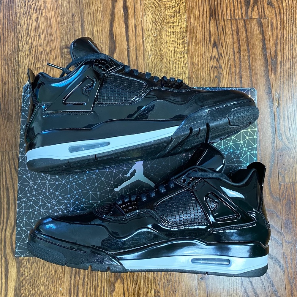Air Jordan 4 Retro 11Lab4 Black Patent Leather
